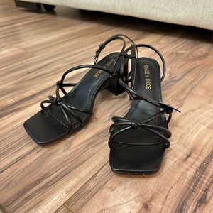 Chic Black Strappy Heels